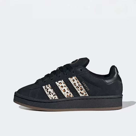 Kinder Retro Sneaker für Alltag & Streetwear - 00s Schwarz/Leopard